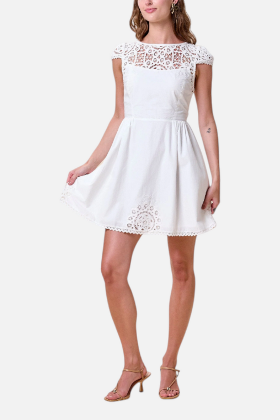 Cleobella Gail Mini Dress in Ivory