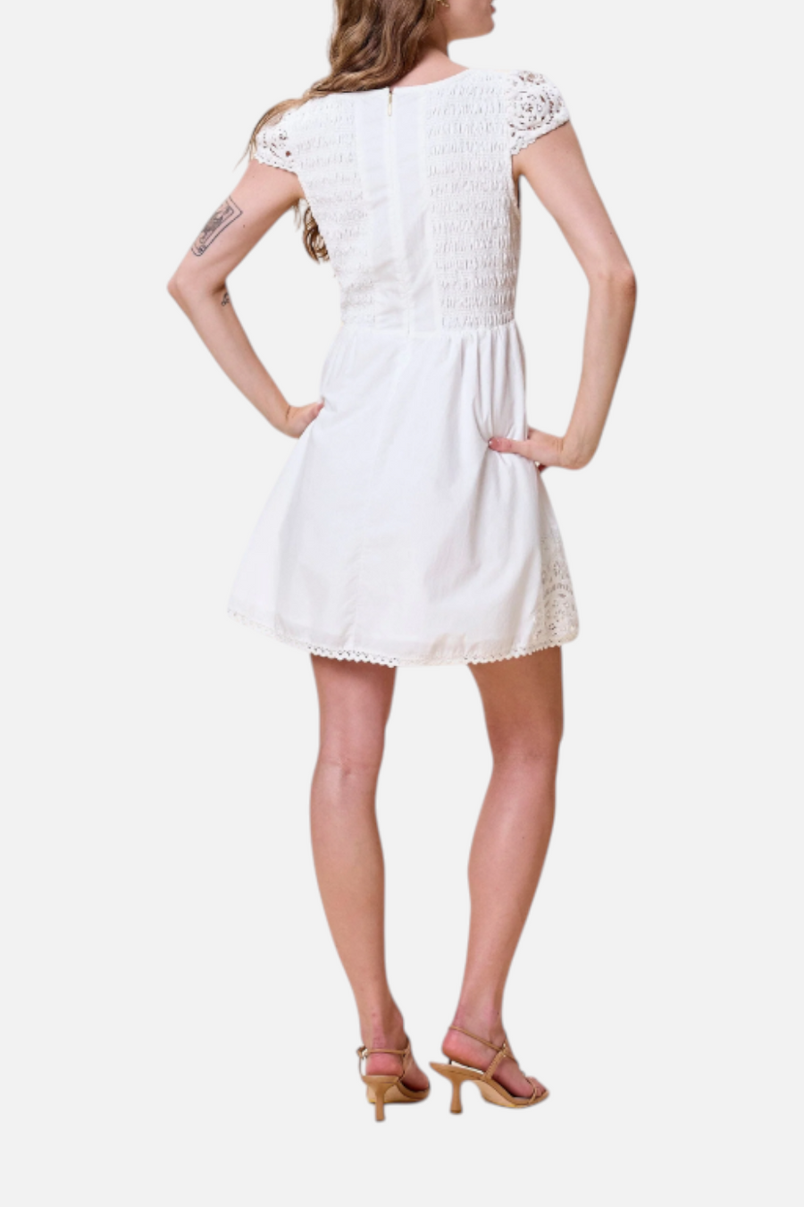 Cleobella Gail Mini Dress in Ivory