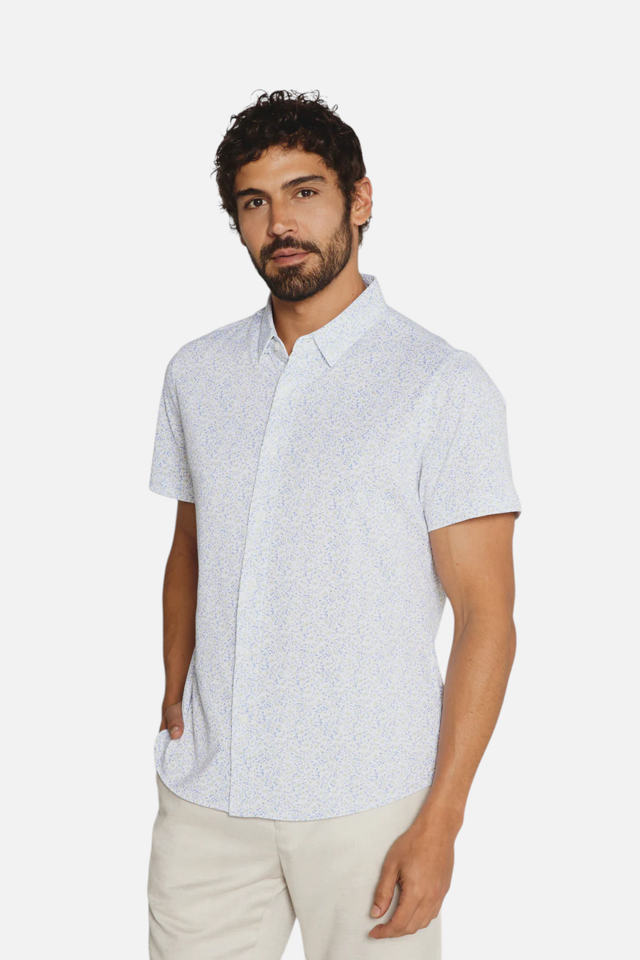 7 Diamonds Costra Short Sleeve Shirt in White