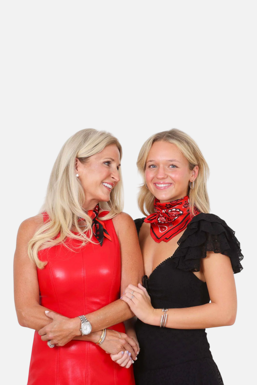 Wild Silks Black Scarlett Lubbock Game Day Scarf – alternate