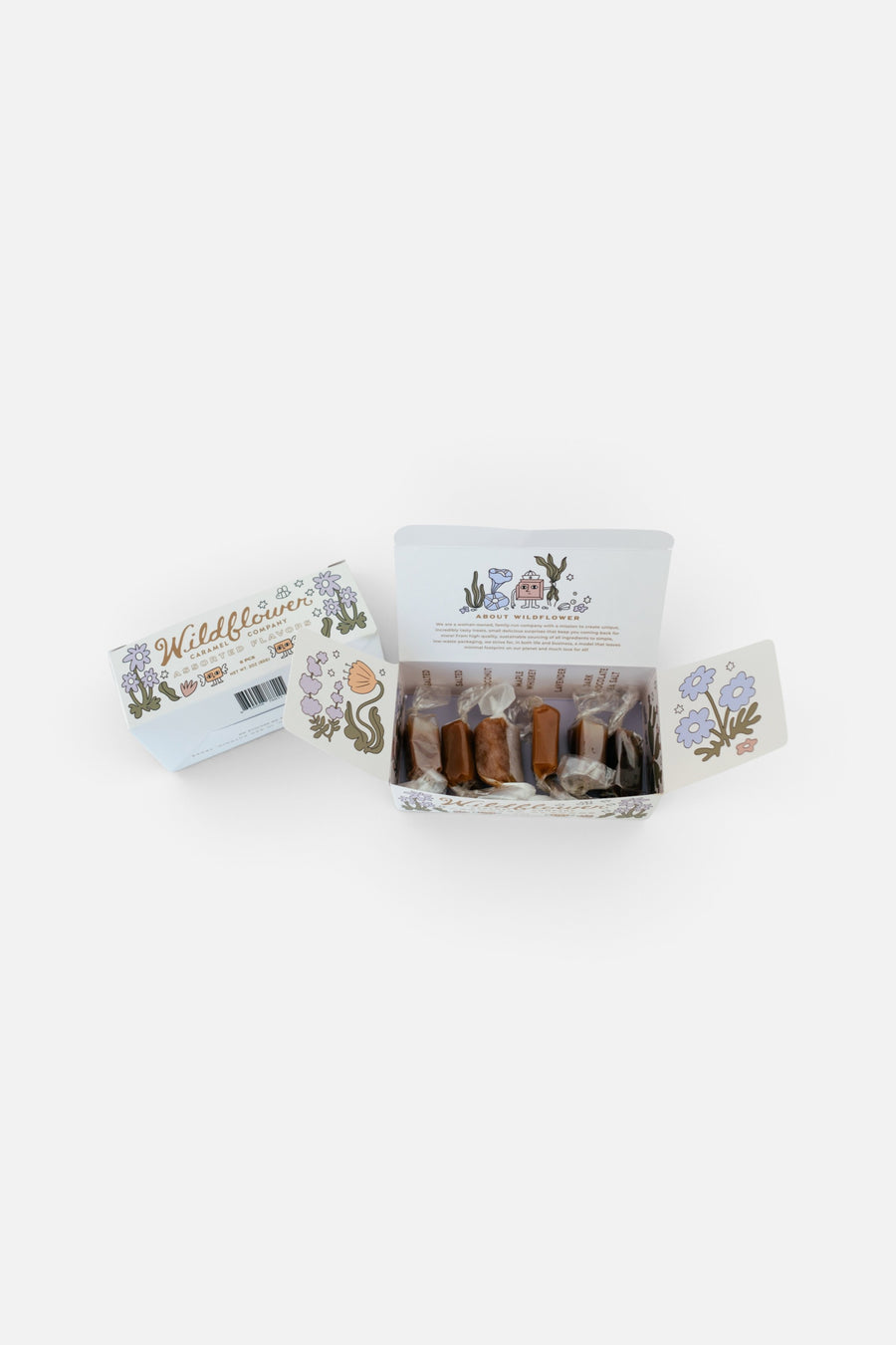 Wildflower Caramel Co Assorted 6 Piece Box – back view