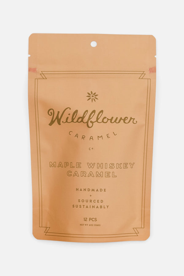 Wildflower Caramel Co Maple Whiskey Caramel 12-Piece Bag