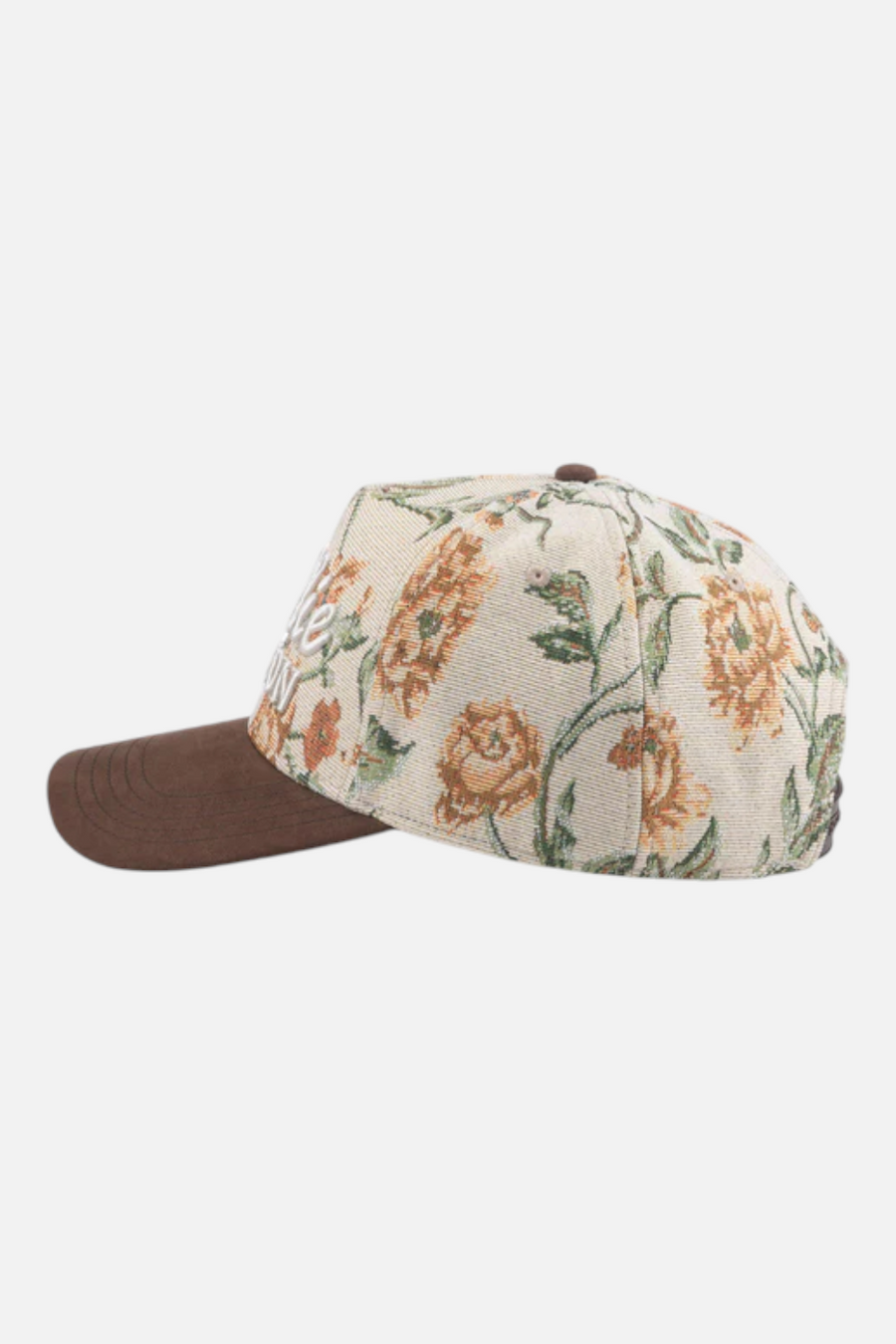 Willie Nelson Archibald Hat in Specialty Floral Fabric and Brown – back view