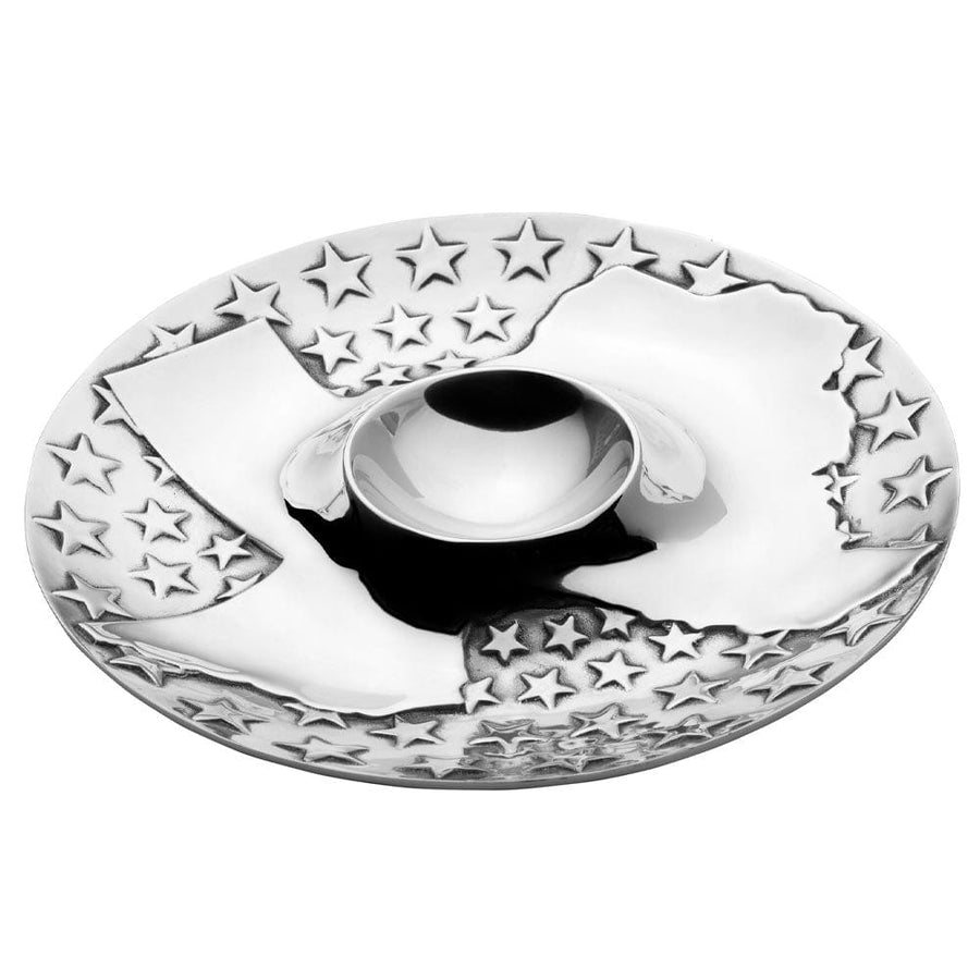 Wilton Armetale Texas Chip & Dip with Stars Serve Bowl – back view