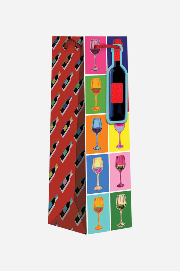 Wine Glasses Bottle Tote Gift Bag