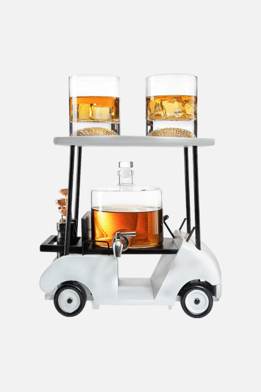 Wine Savant Golf Cart Whiskey Set – back view