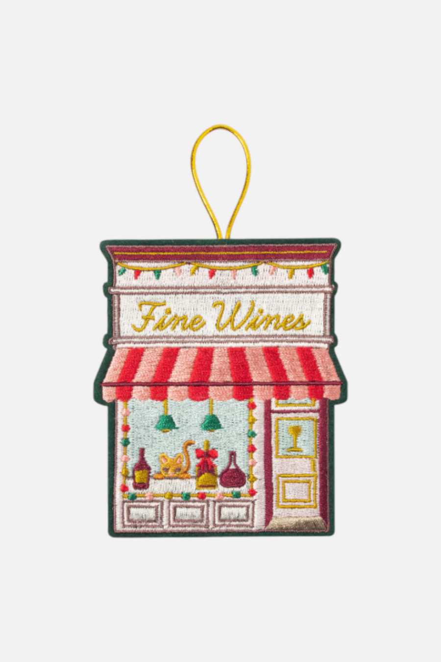 Wine Shop Ornament – front view