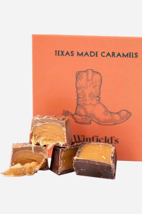 Winfield's Chocolate Texas Caramels 4 Piece Box