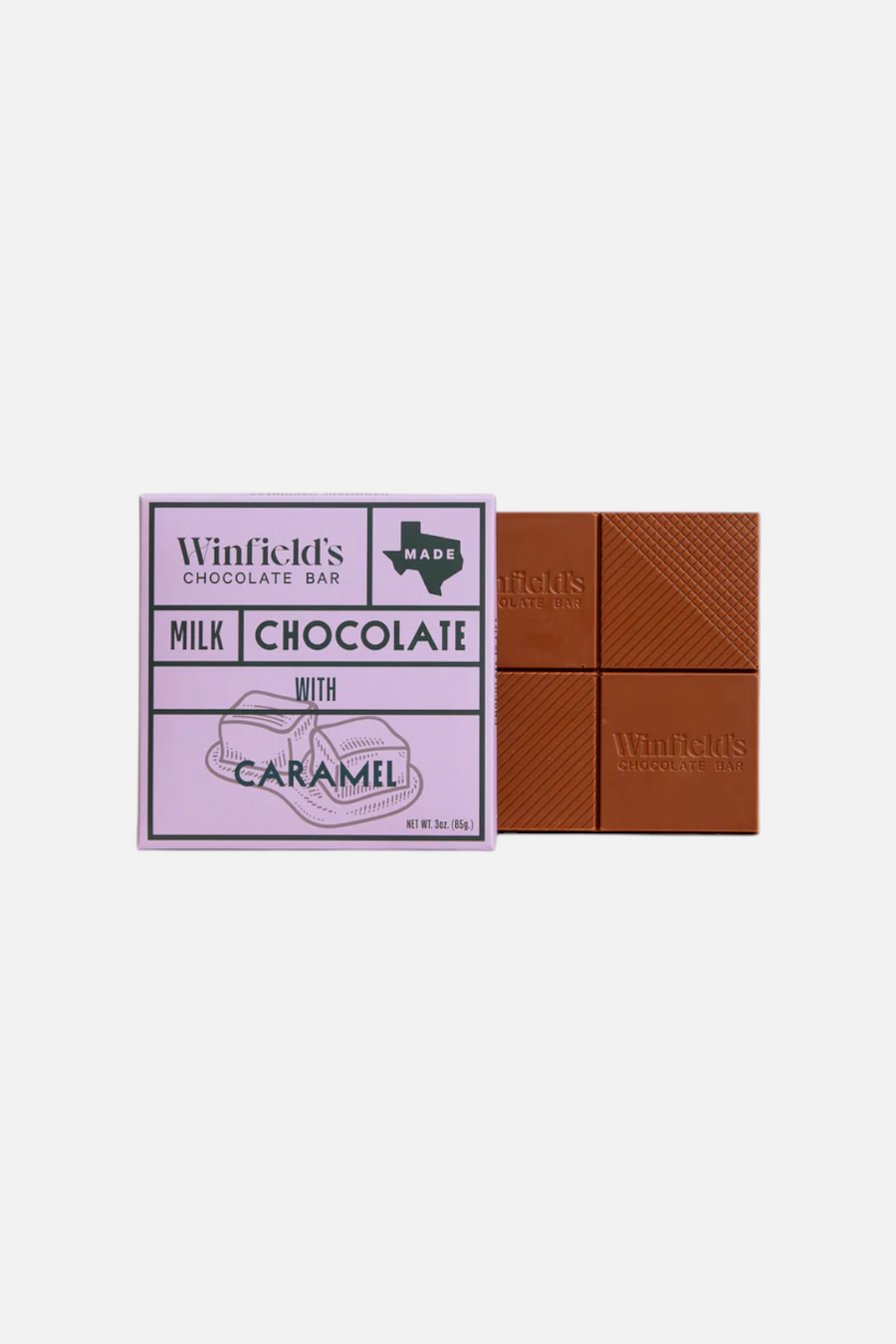 Winfield's Milk Chocolate Caramel Bar – front view