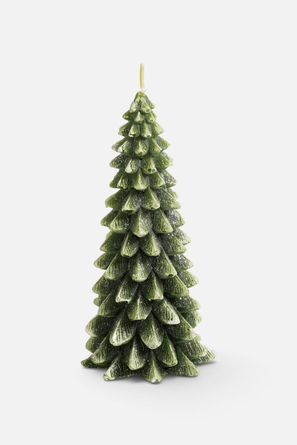 Winter Pine Tree Candle 8.25''