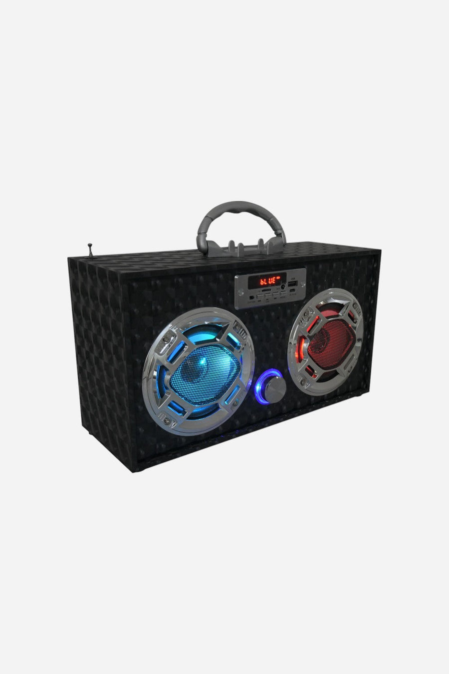 Wireless Bluetooth Boombox in Black – back view