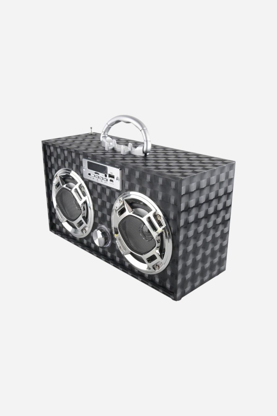 Wireless Bluetooth Boombox in Black – side view