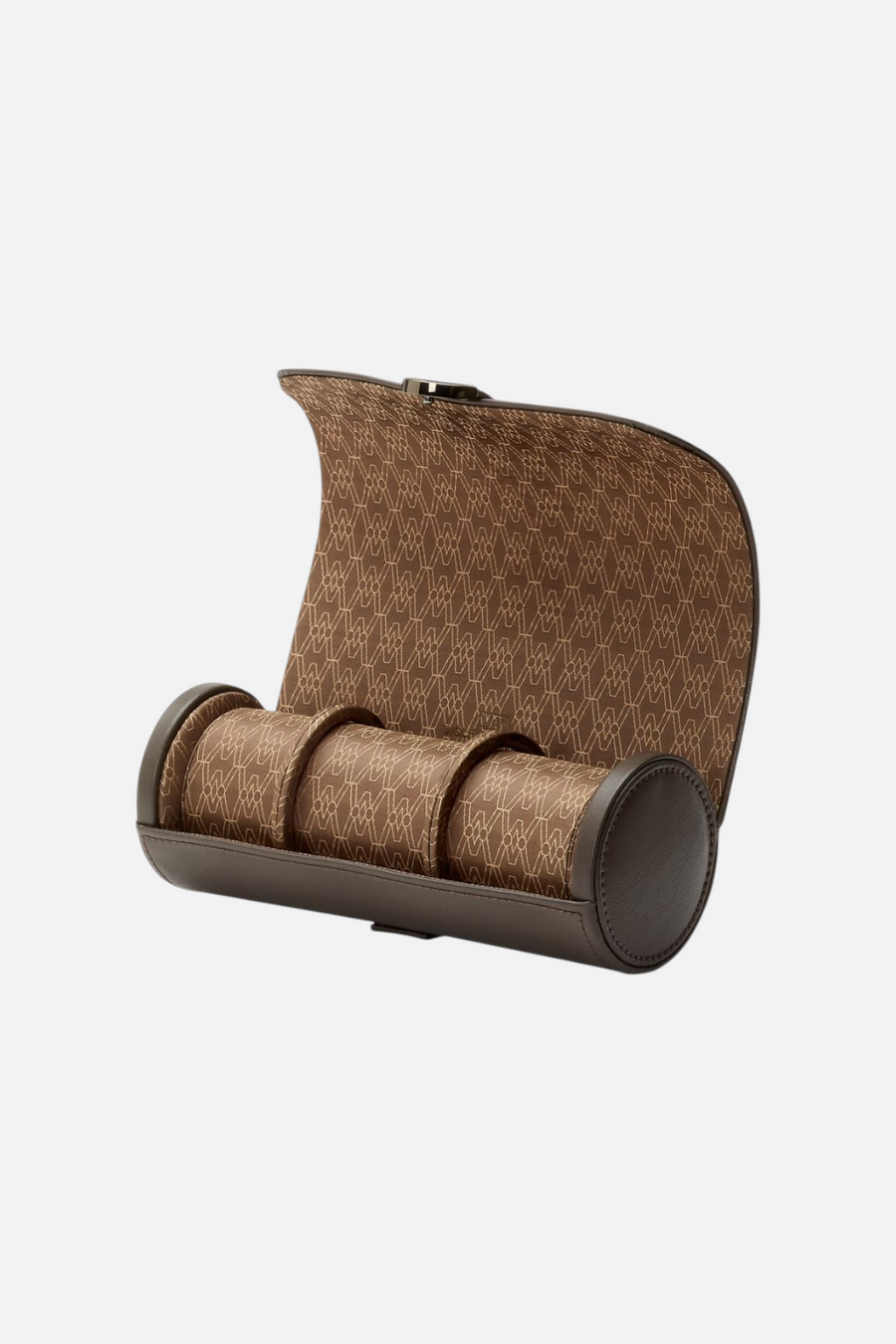 Wolf 1834 Earth Triple Watch Roll in Coffee – back view