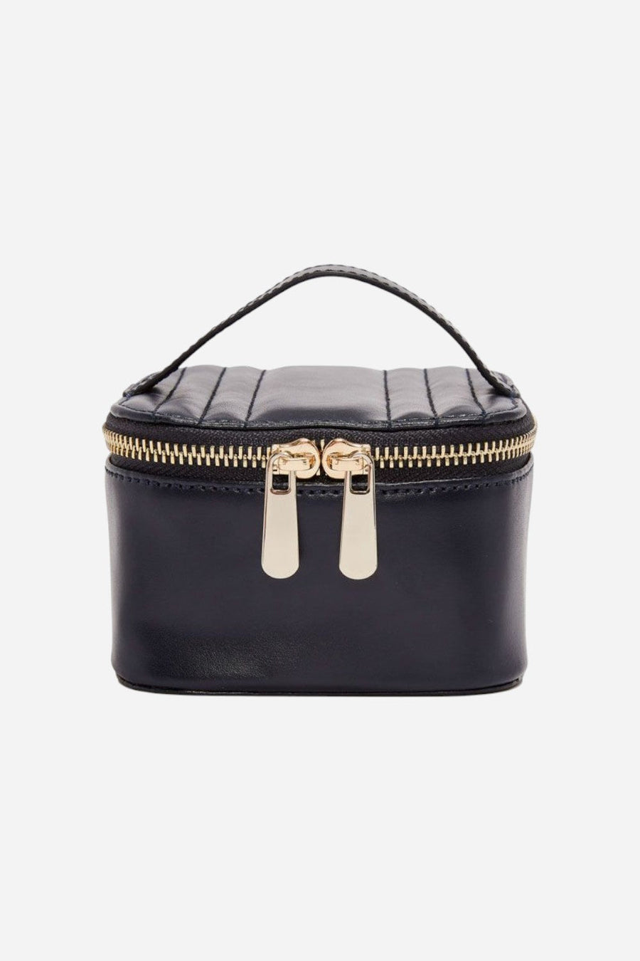 Wolf 1834 Maria Zip Jewelry Cube in Navy – front view