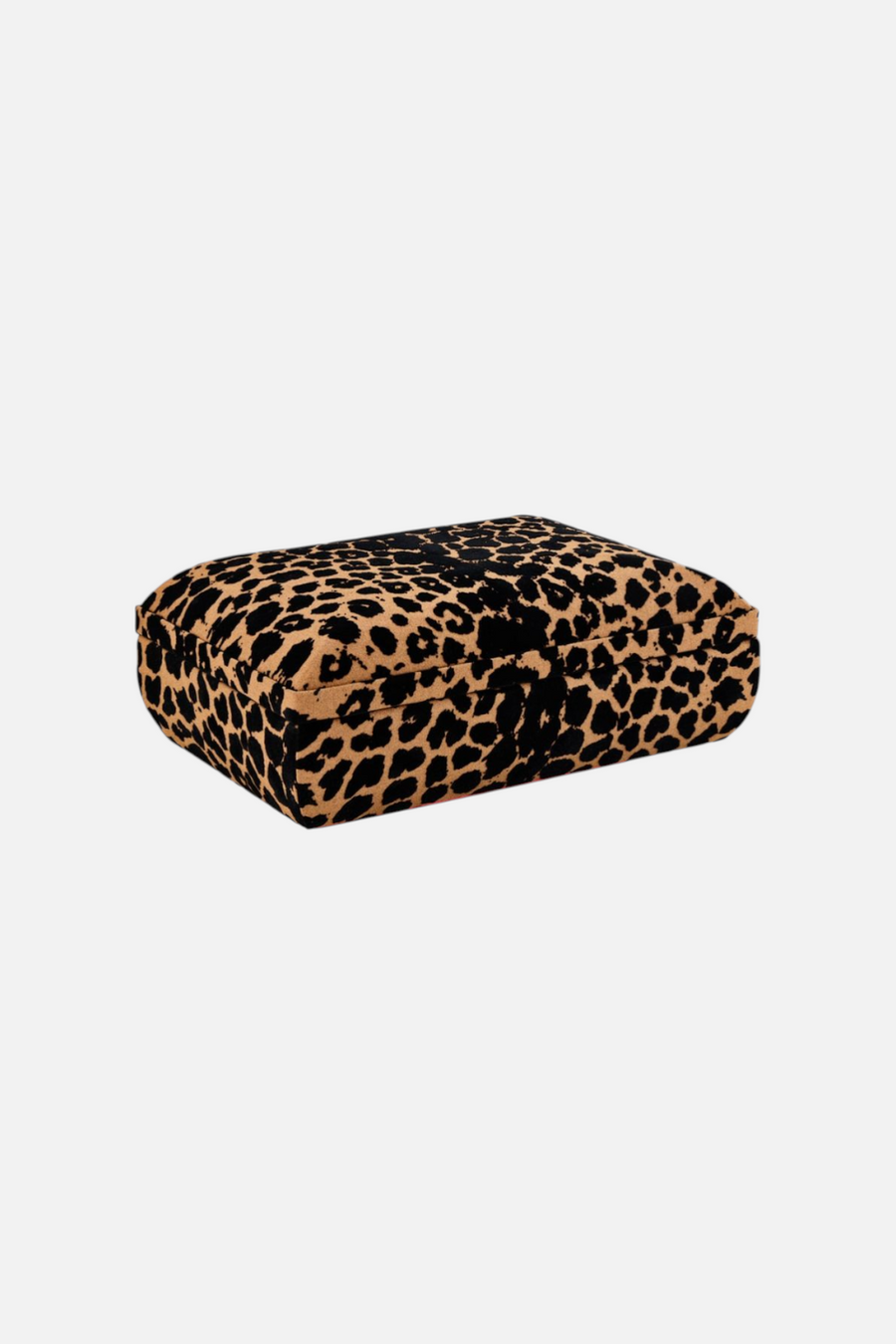 Wolf 1834 Savanna Leopard Print Medium Jewelry Box – front view