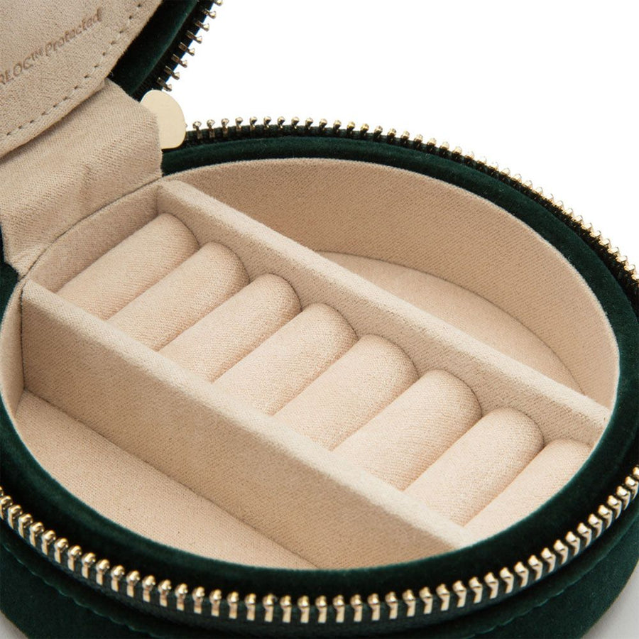 Wolf 1834 Zoe Travel Round Bag in Forest Green – alternate