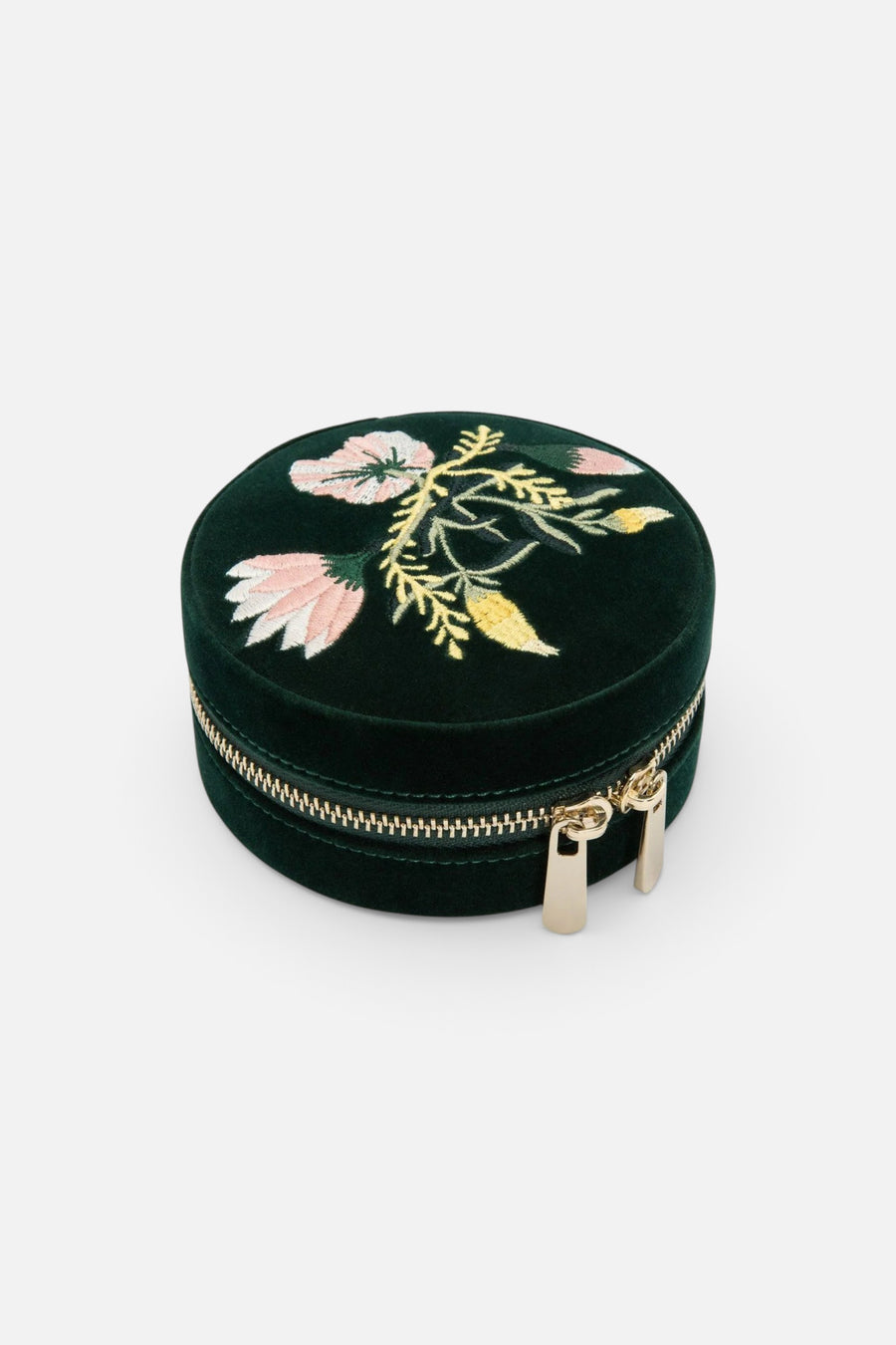 Wolf 1834 Zoe Travel Round Bag in Forest Green – front view