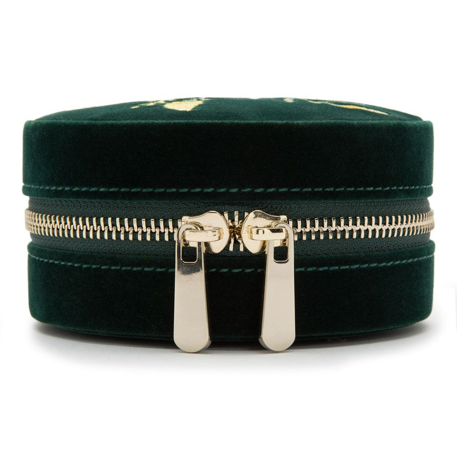 Wolf 1834 Zoe Travel Round Bag in Forest Green – side view