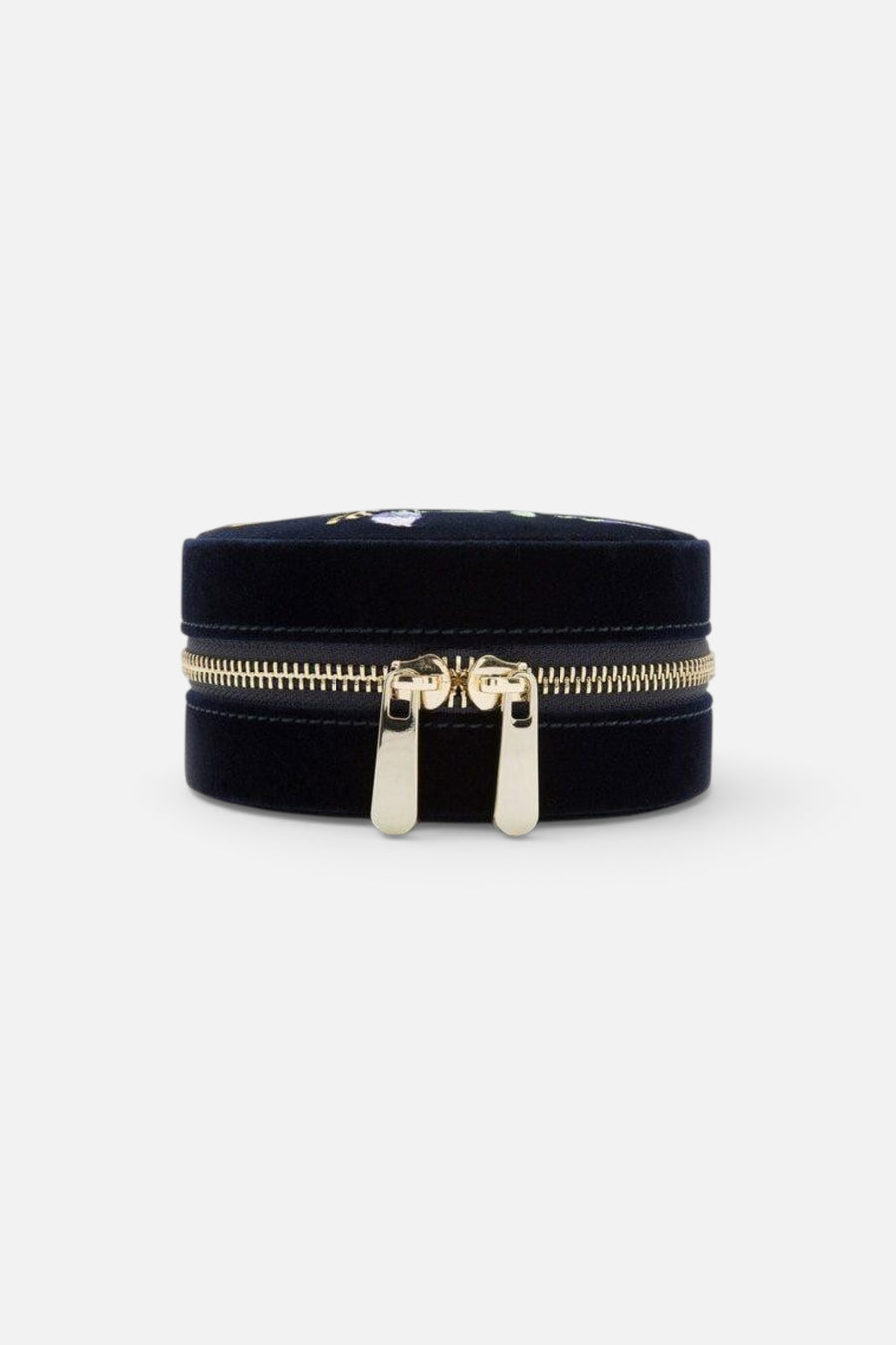 Wolf Zoe Indigo Round Travel Jewelry Case – detail