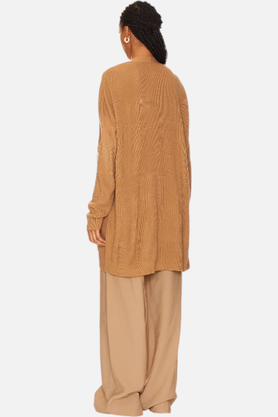 Women's Cooper Cardigan in Camel – back view