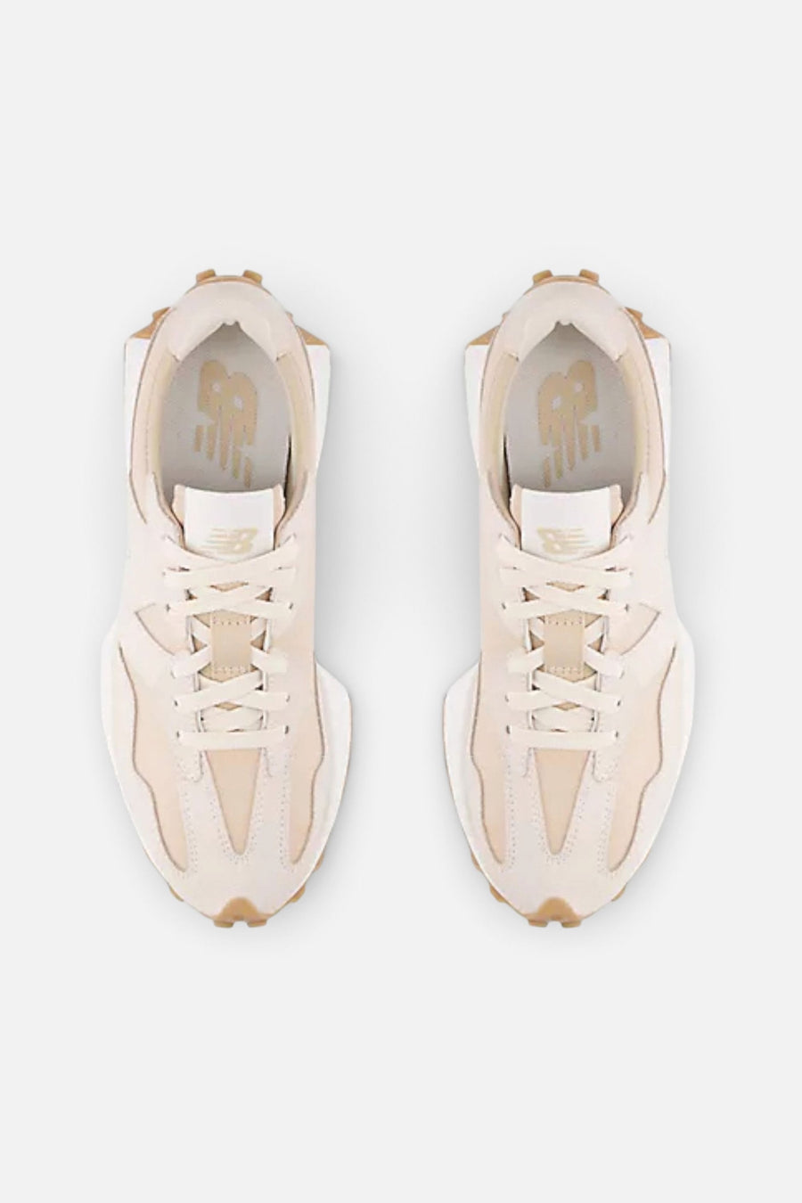New Balance Women's 327 in Bisque – top view