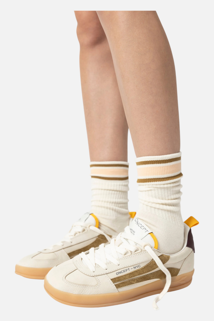 Women's Oncept Fez Court Sneaker in Ivory – flat lay