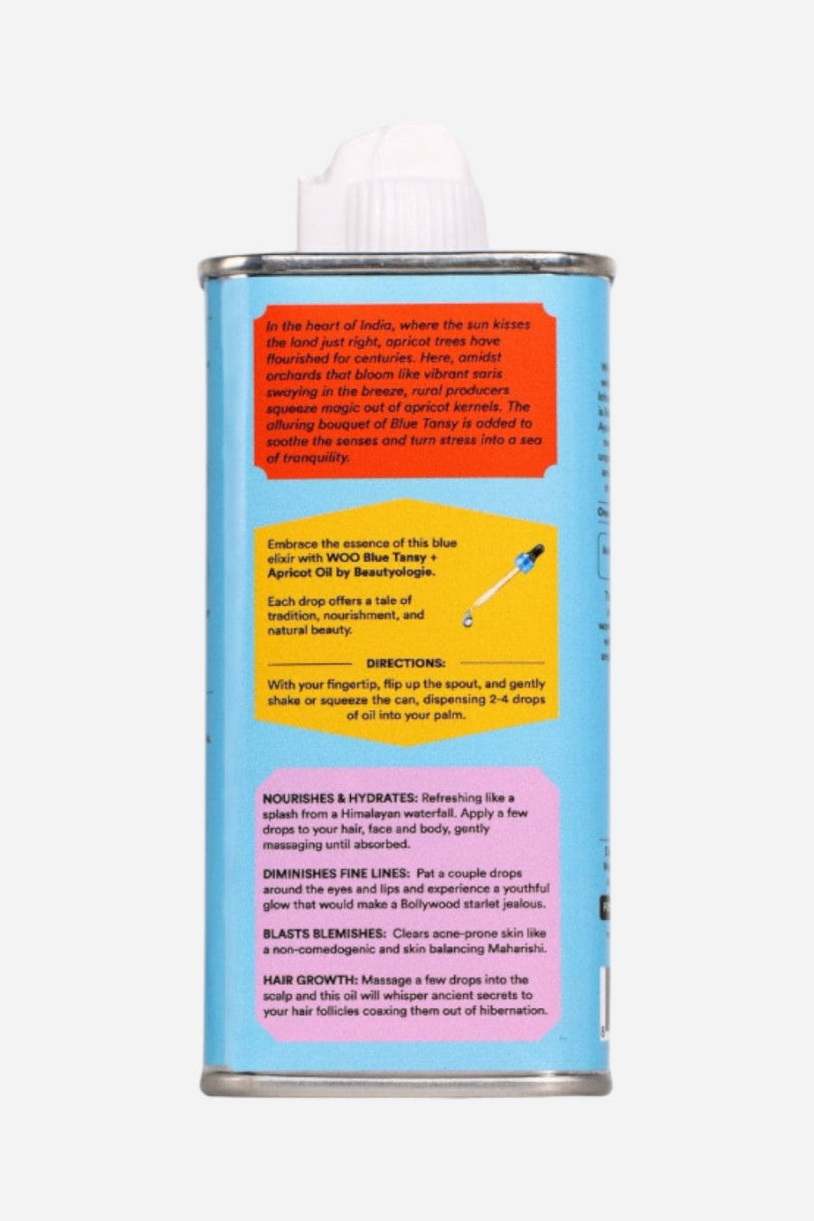 WOO Blue Tansy & Apricot Oil – back view
