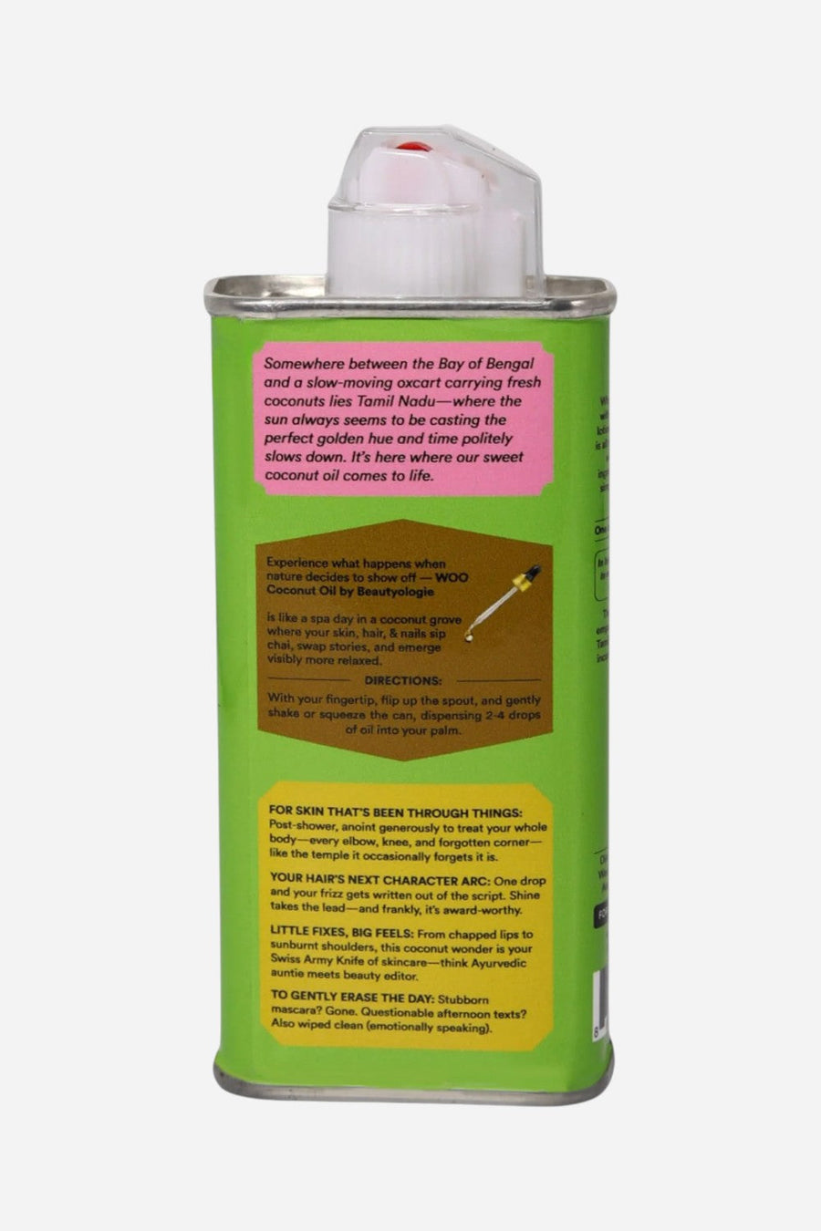 WOO Coconut Oil – back view