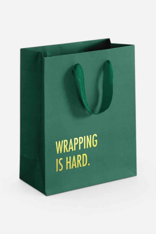 Wrapping Is Hard Green Gift Bag