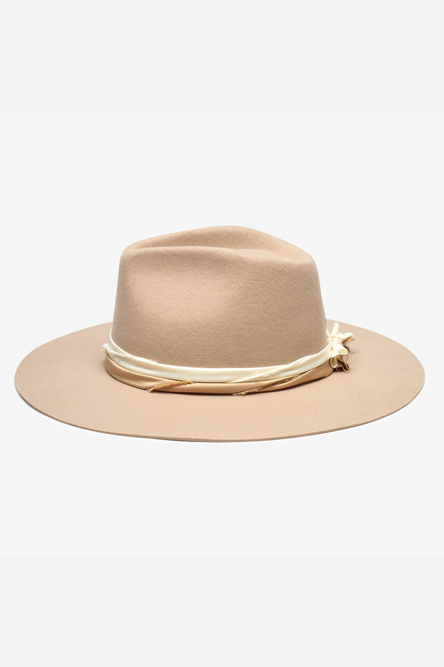 Wyeth Hats Austin Fedora Hat in Taupe – side view