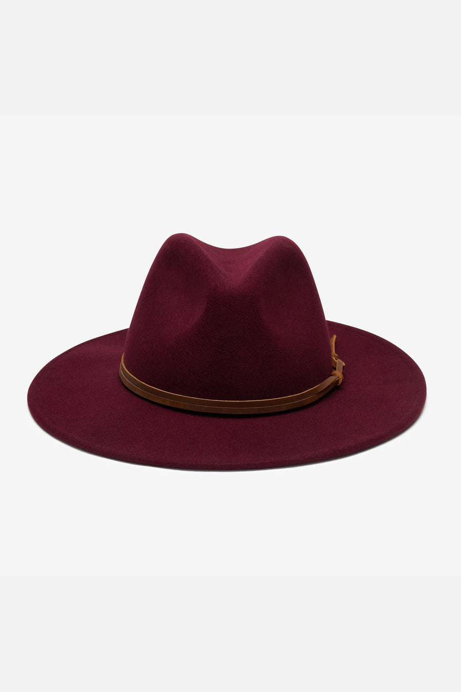 Wyeth Hats Billie Fedora Hat in Wine – back view