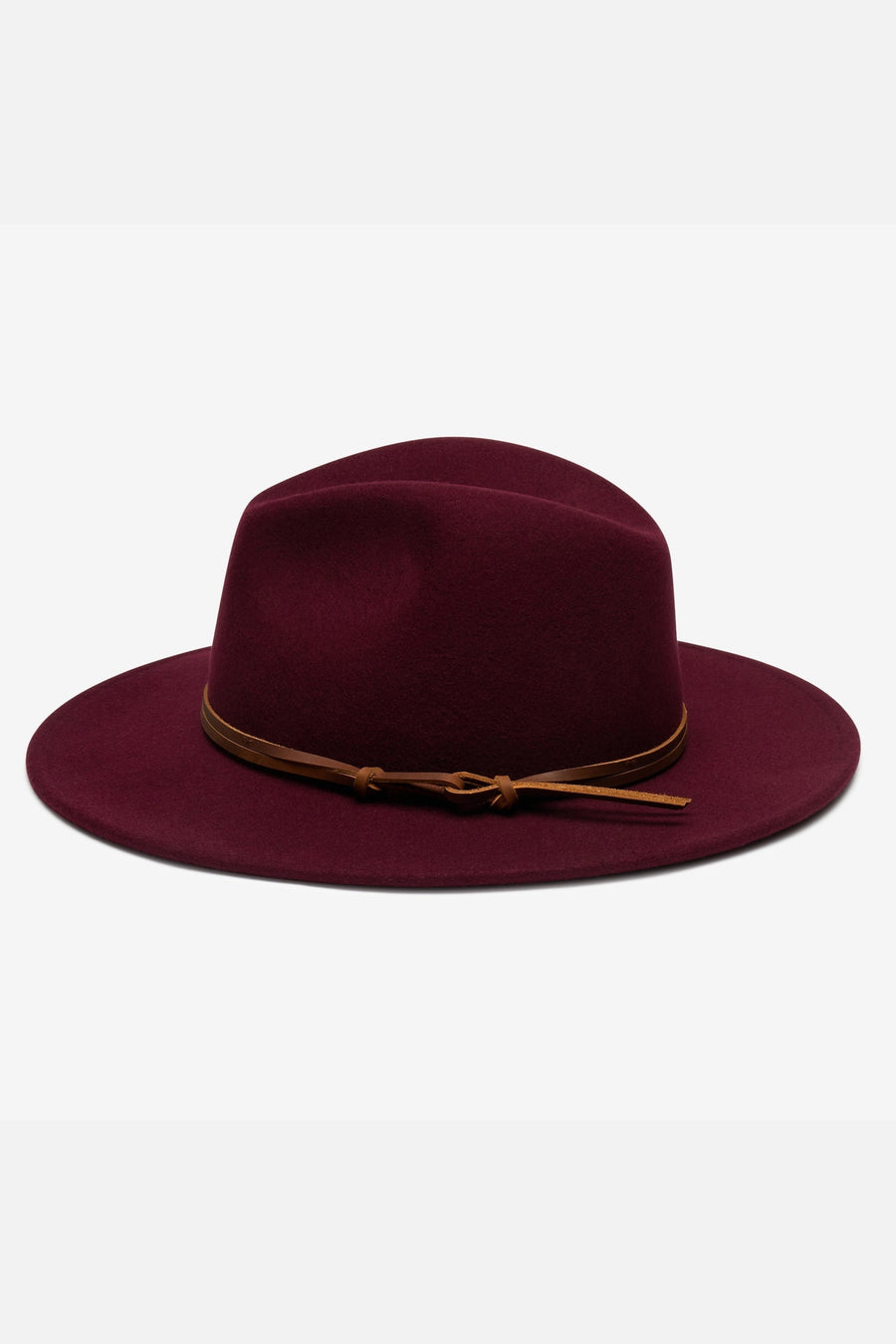 Wyeth Hats Billie Fedora Hat in Wine – side view