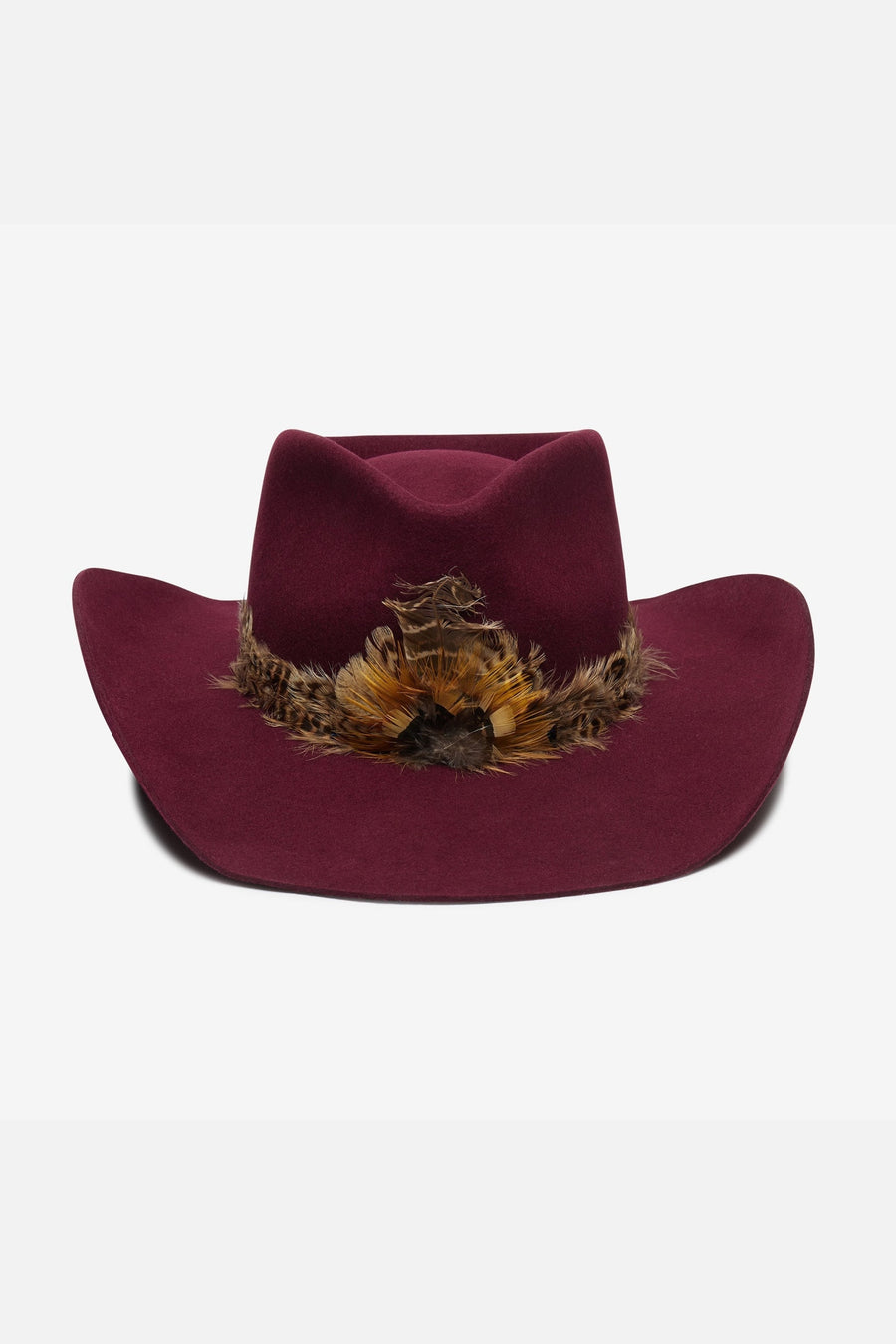 Wyeth Hats Cassidy Fedora Hat in Wine – back view