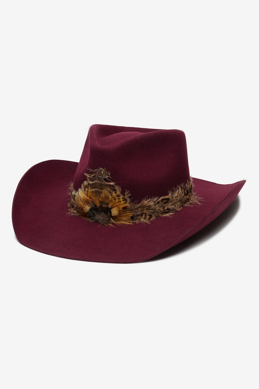 Wyeth Hats Cassidy Fedora Hat in Wine – front view