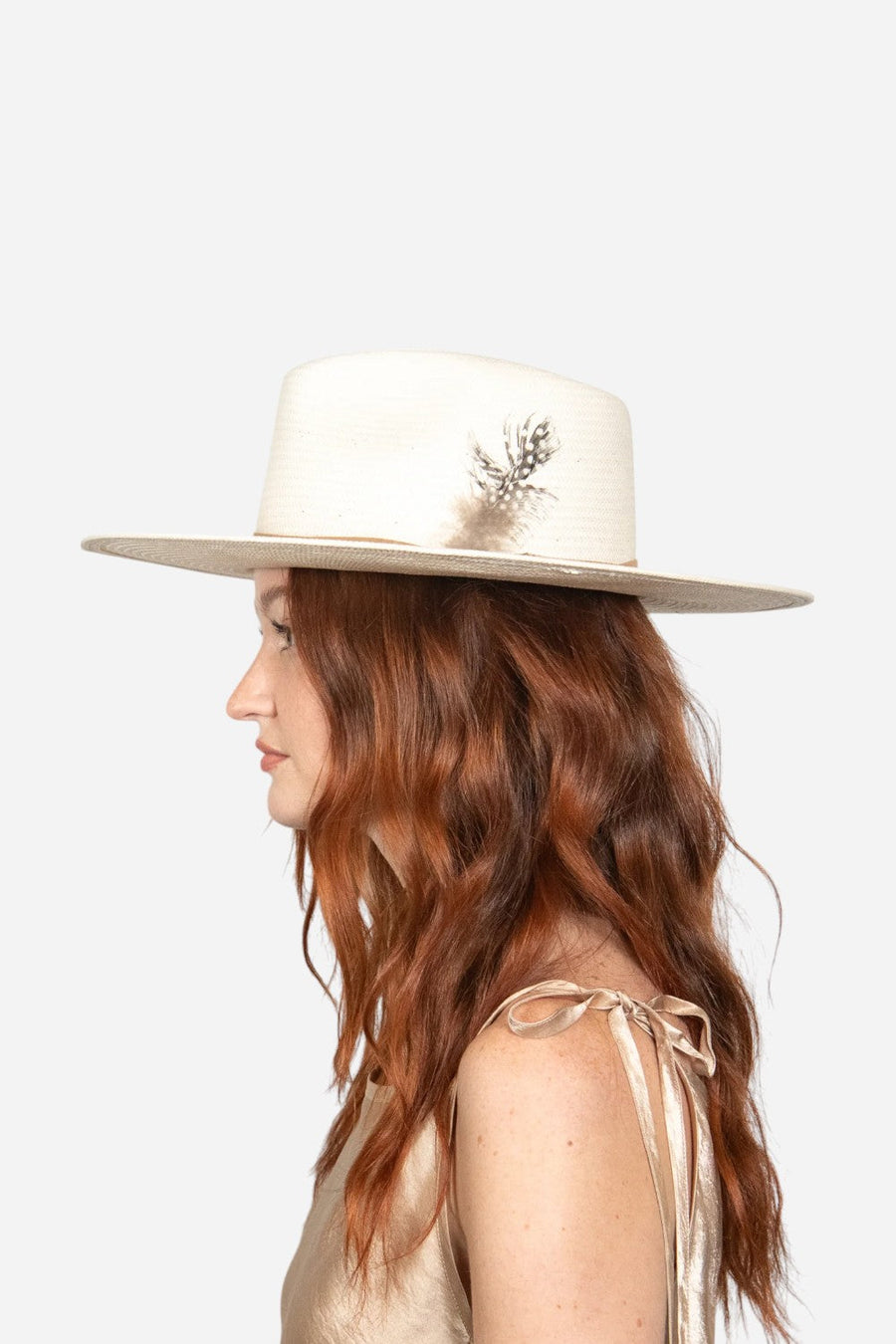 Wyeth Hats Valencia in Cream – flat lay