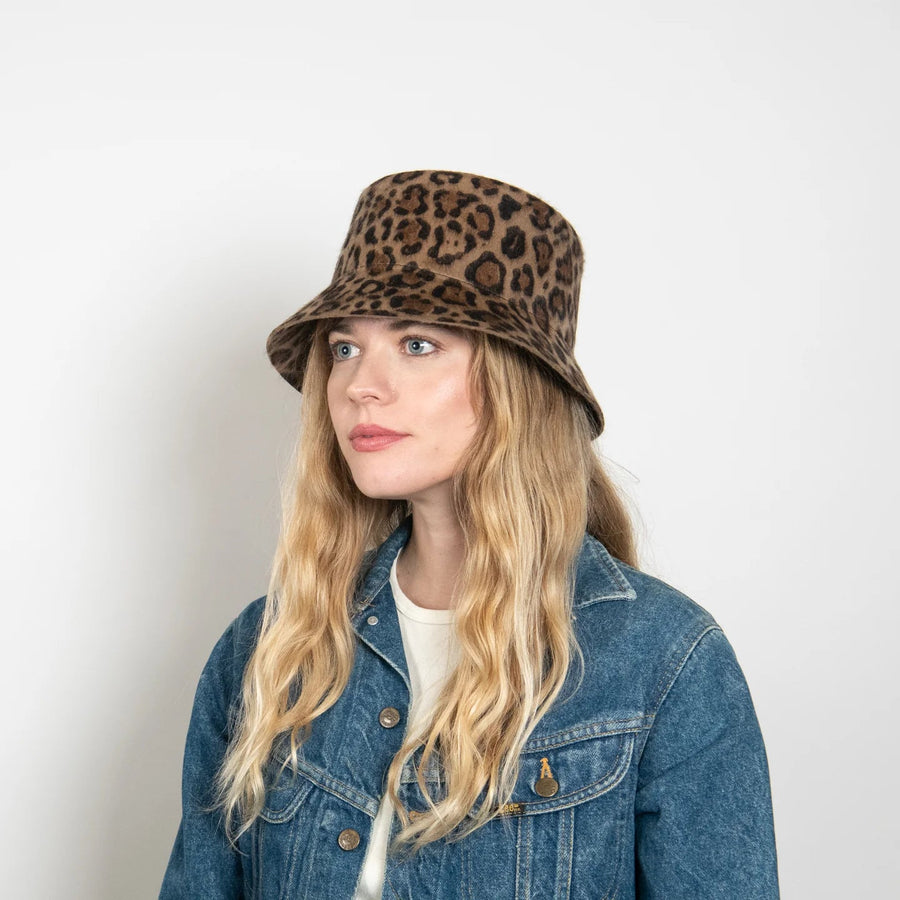 Wyeth Tenley Bucket Hat in Leopard – side view