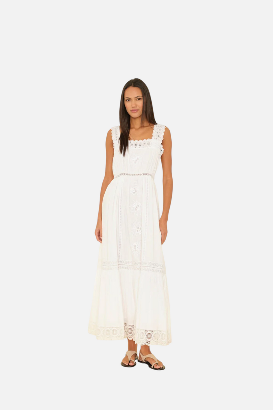 Xirena Anita Dress in White – front view