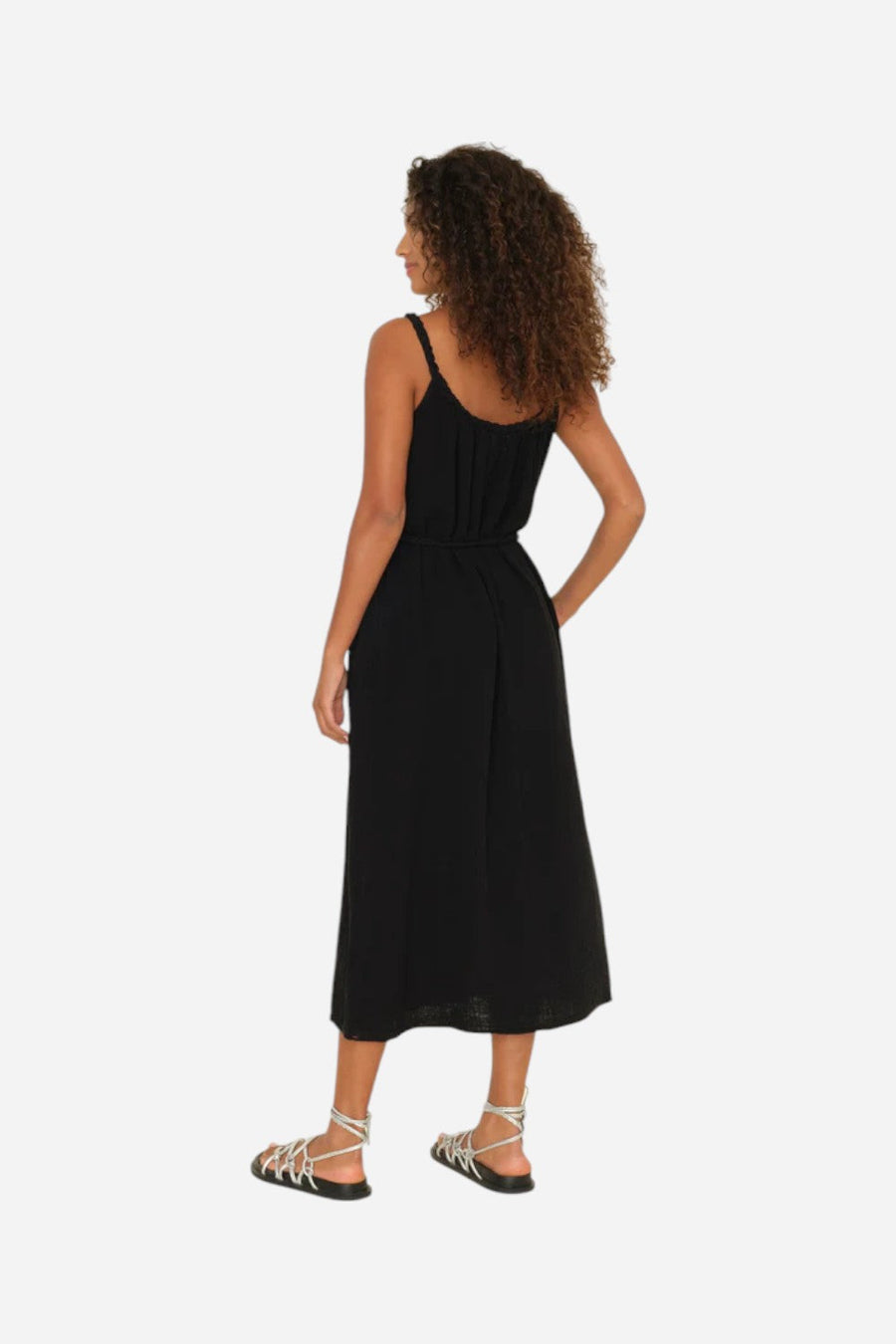 Xirena Black Braiden Dress – back view