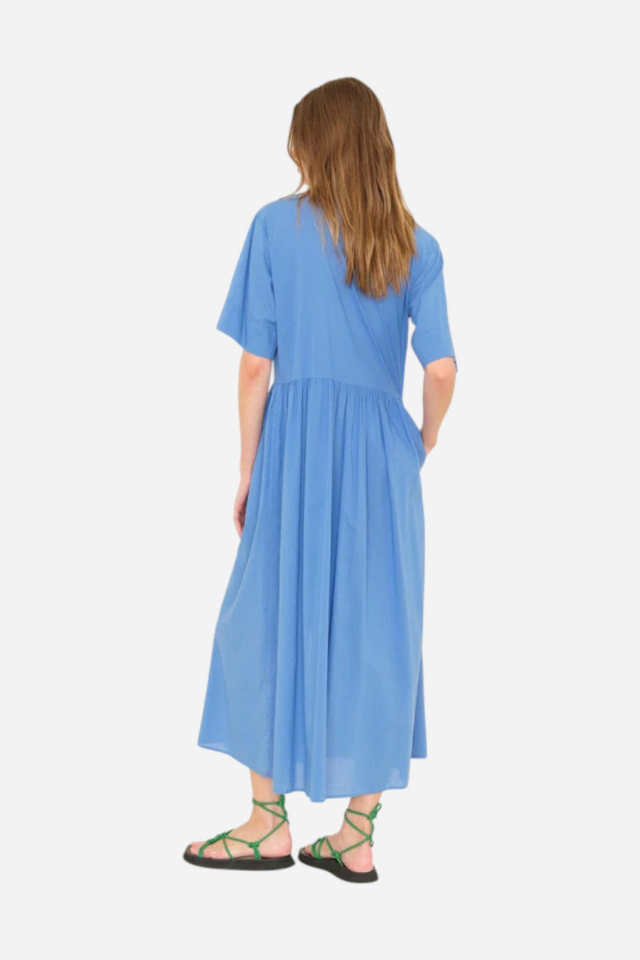 Xirena Corona Blue Dayton Dress – back view
