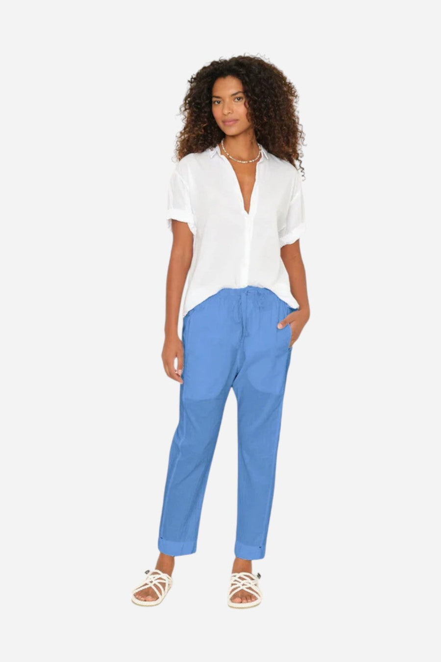 Xirena Corona Blue Draper Pant – front view