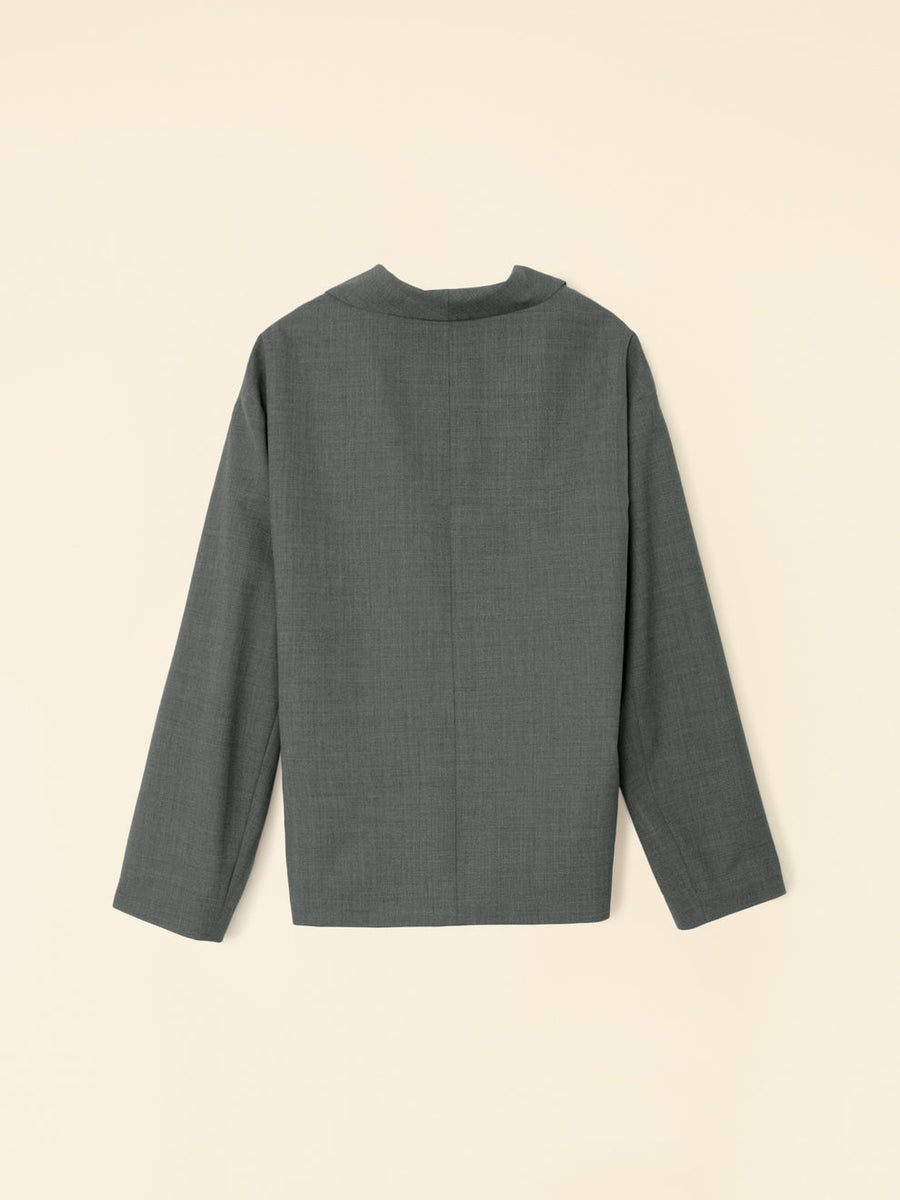 Xirena Jonah Jacket in Charcoal Melange – back view
