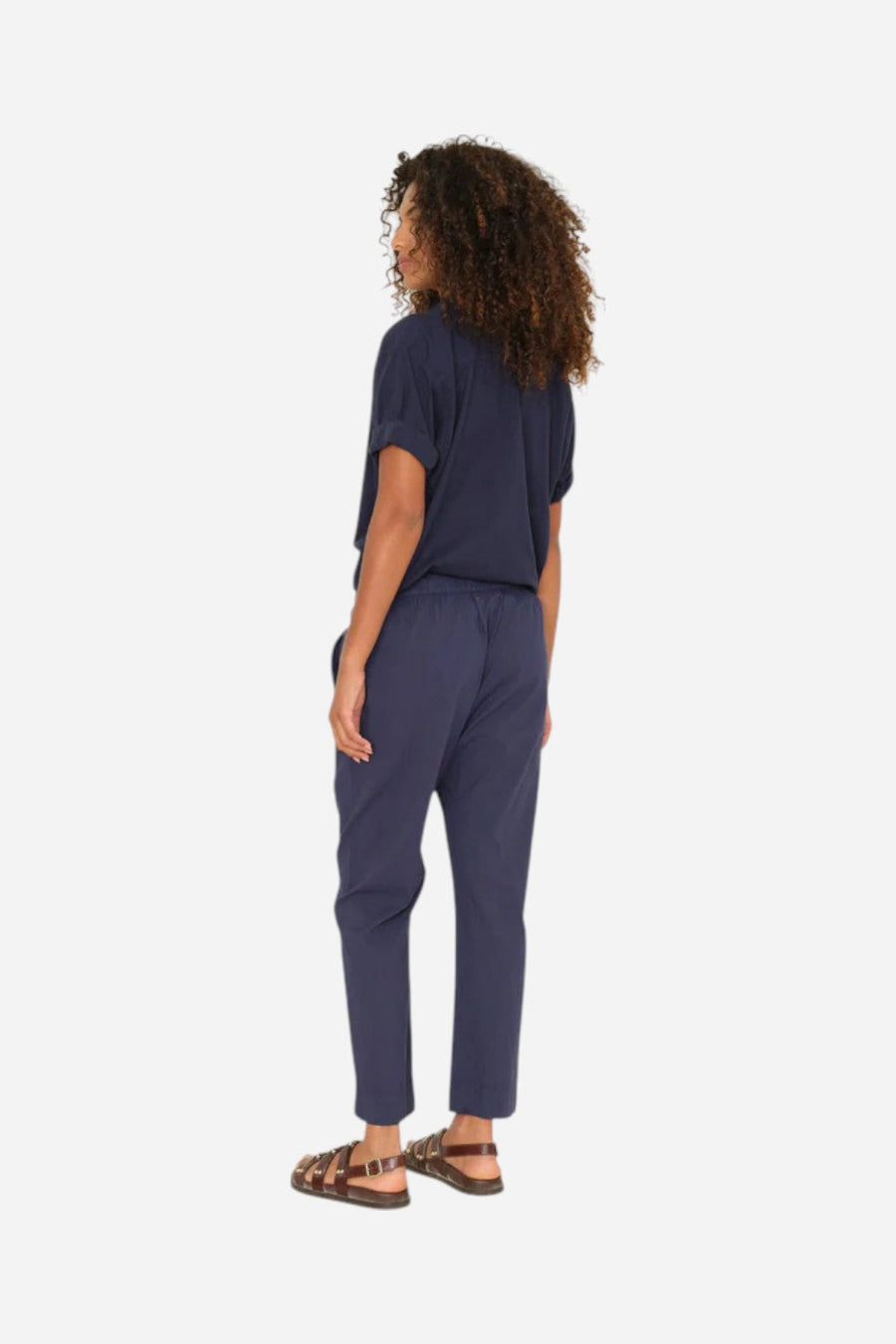Xirena Navy Draper Pant – back view