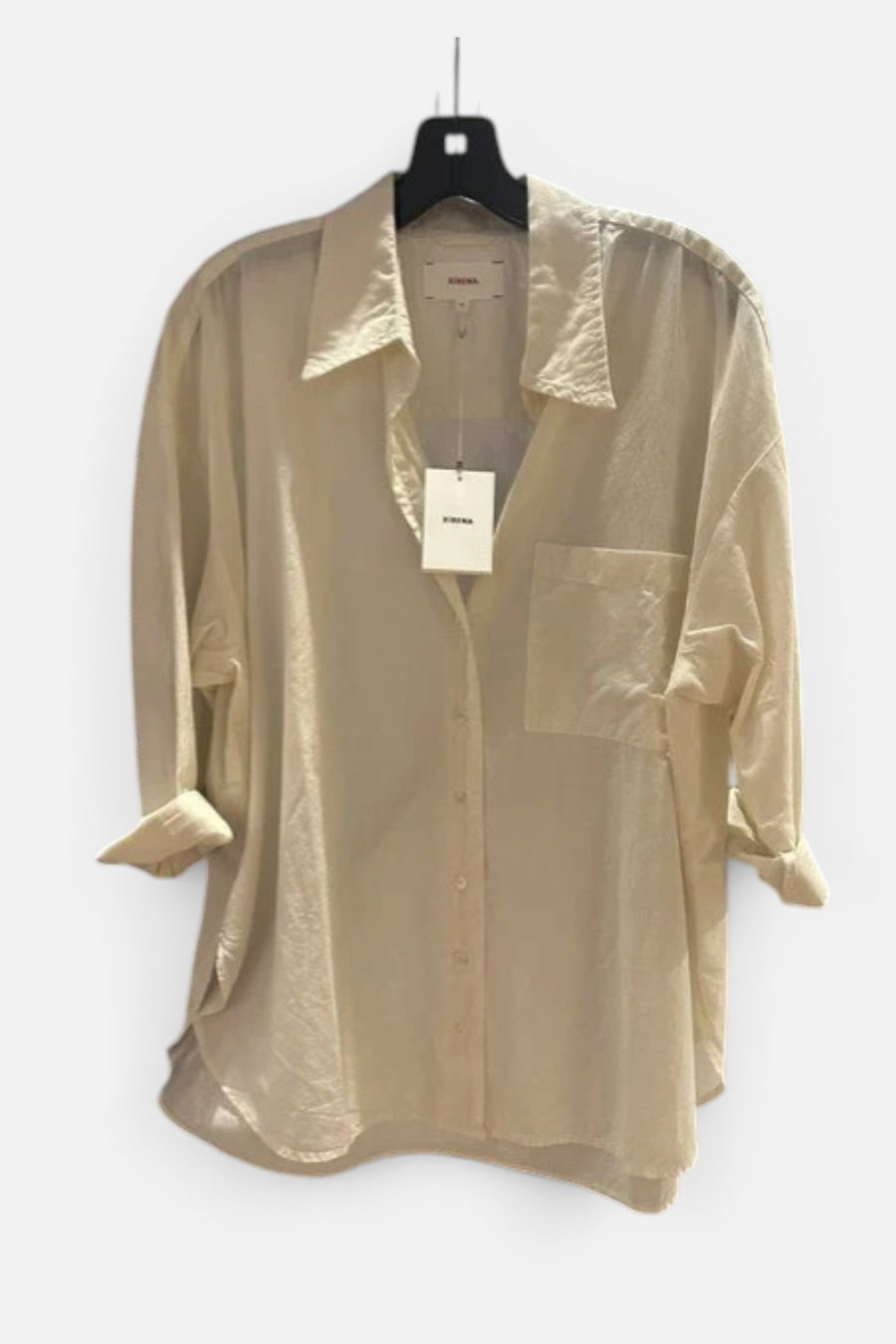 Xirena Sydney Shirt in Oysterette – front view
