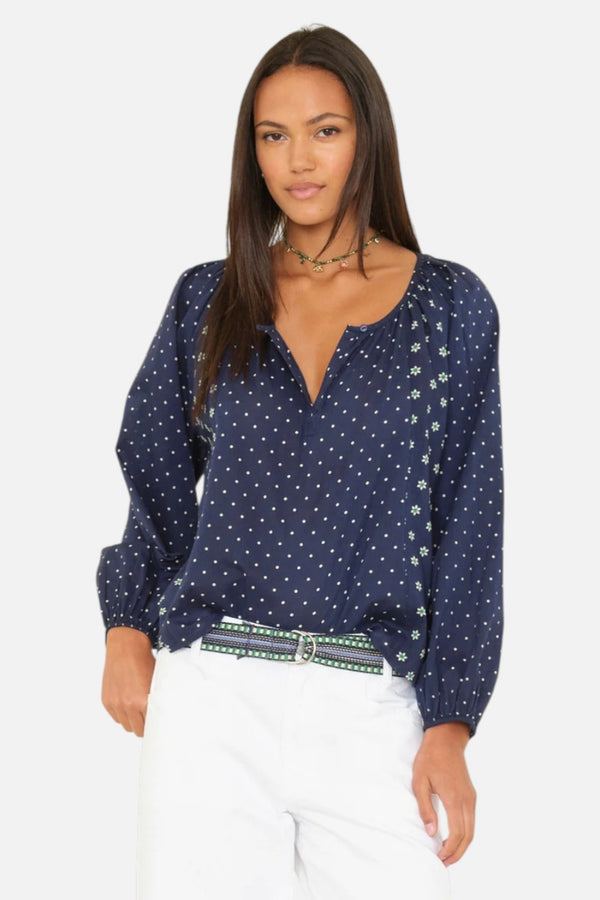 Xirena Women's Willa Daisy Top in Navy