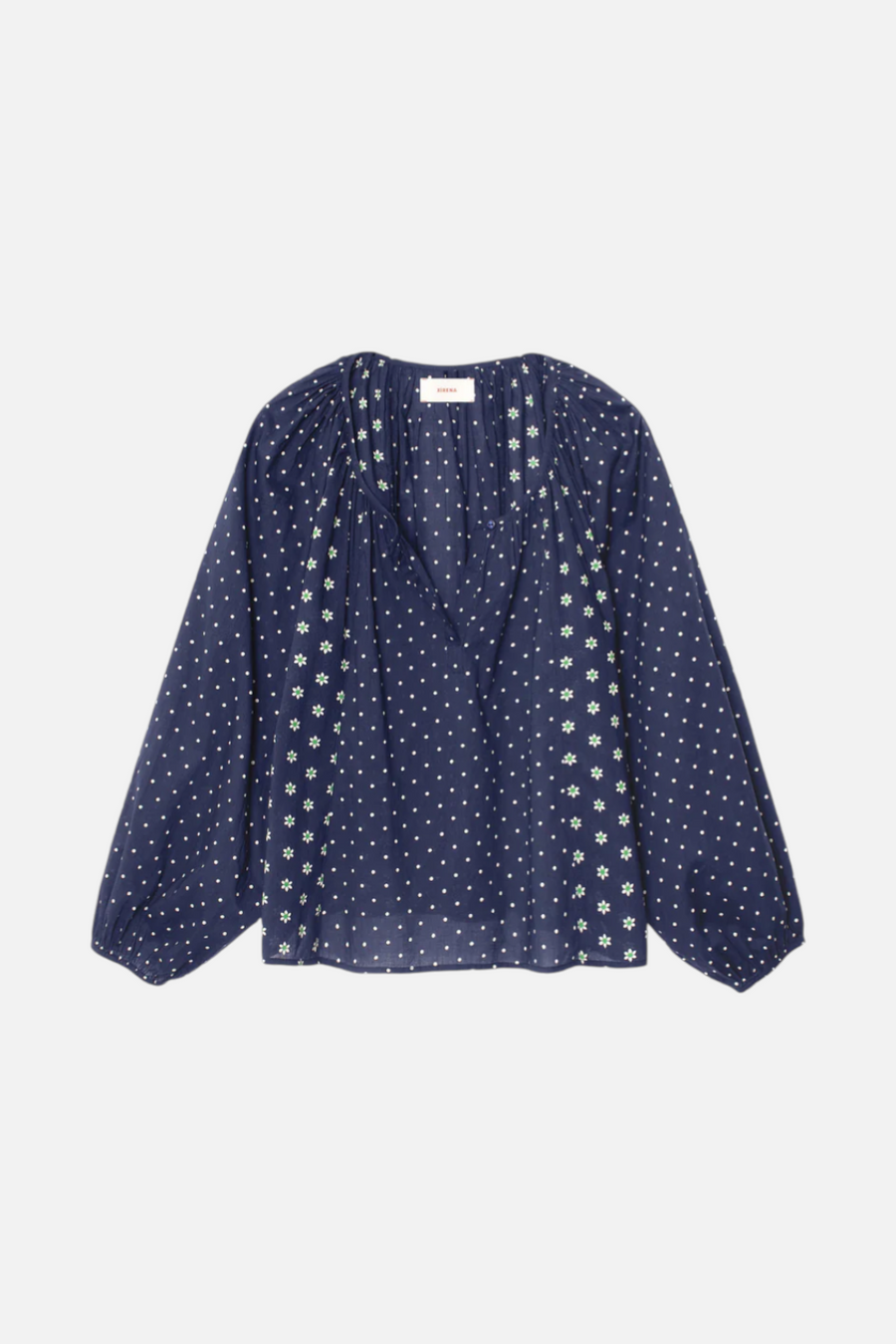 Xirena Women's Willa Daisy Top in Navy – side view