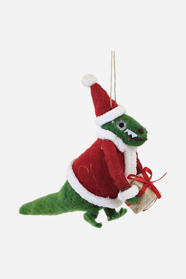 Xmas Rex With Coat Ornament