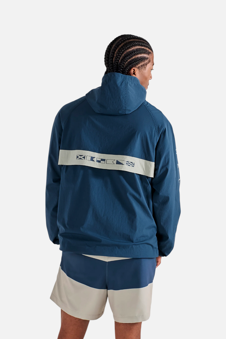 Malbon Golf Men's Yacht Club Jacket in Navy – back view