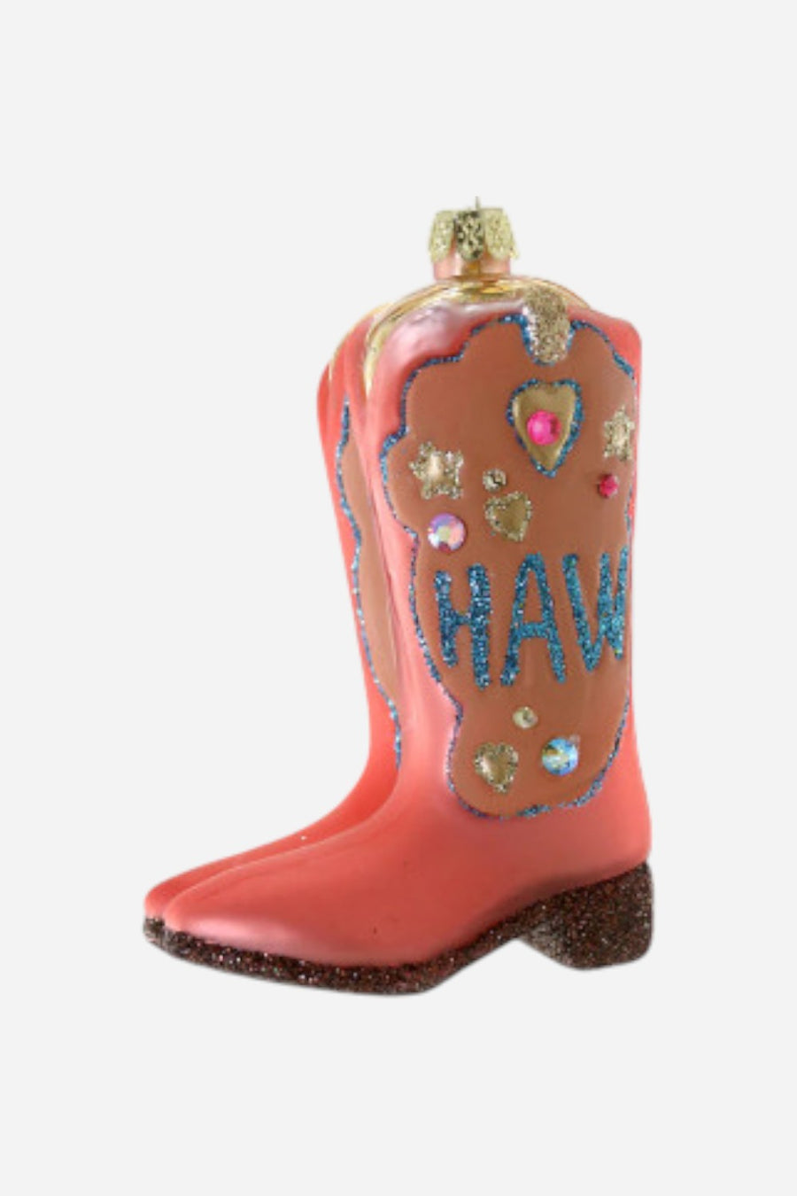 Yee Haw Boot Ornament – front view