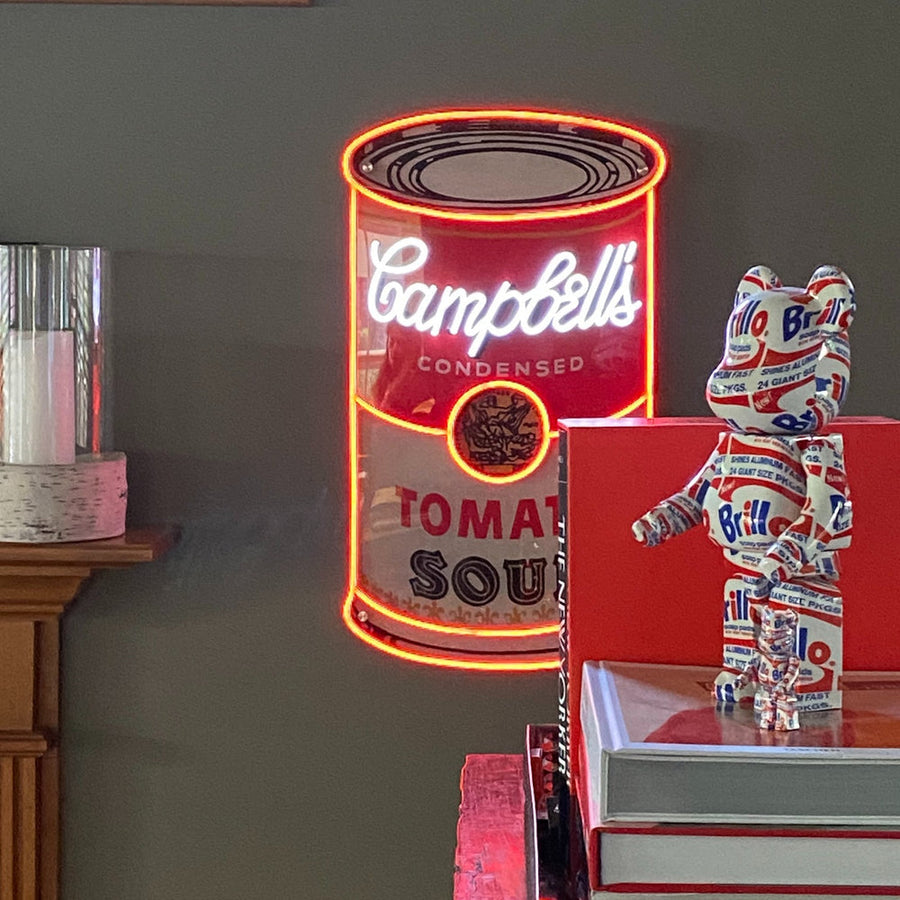 Yellow Pop Campbell's By Andy Warhol Led Wall Lights – side view