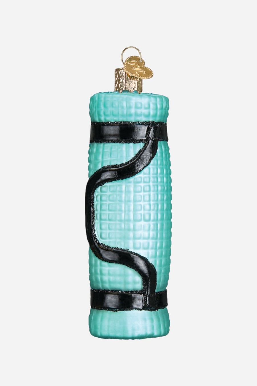 Yoga Mat Glass Ornament – back view